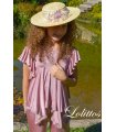 Sombrero canotier colección Rose de Lolittos
